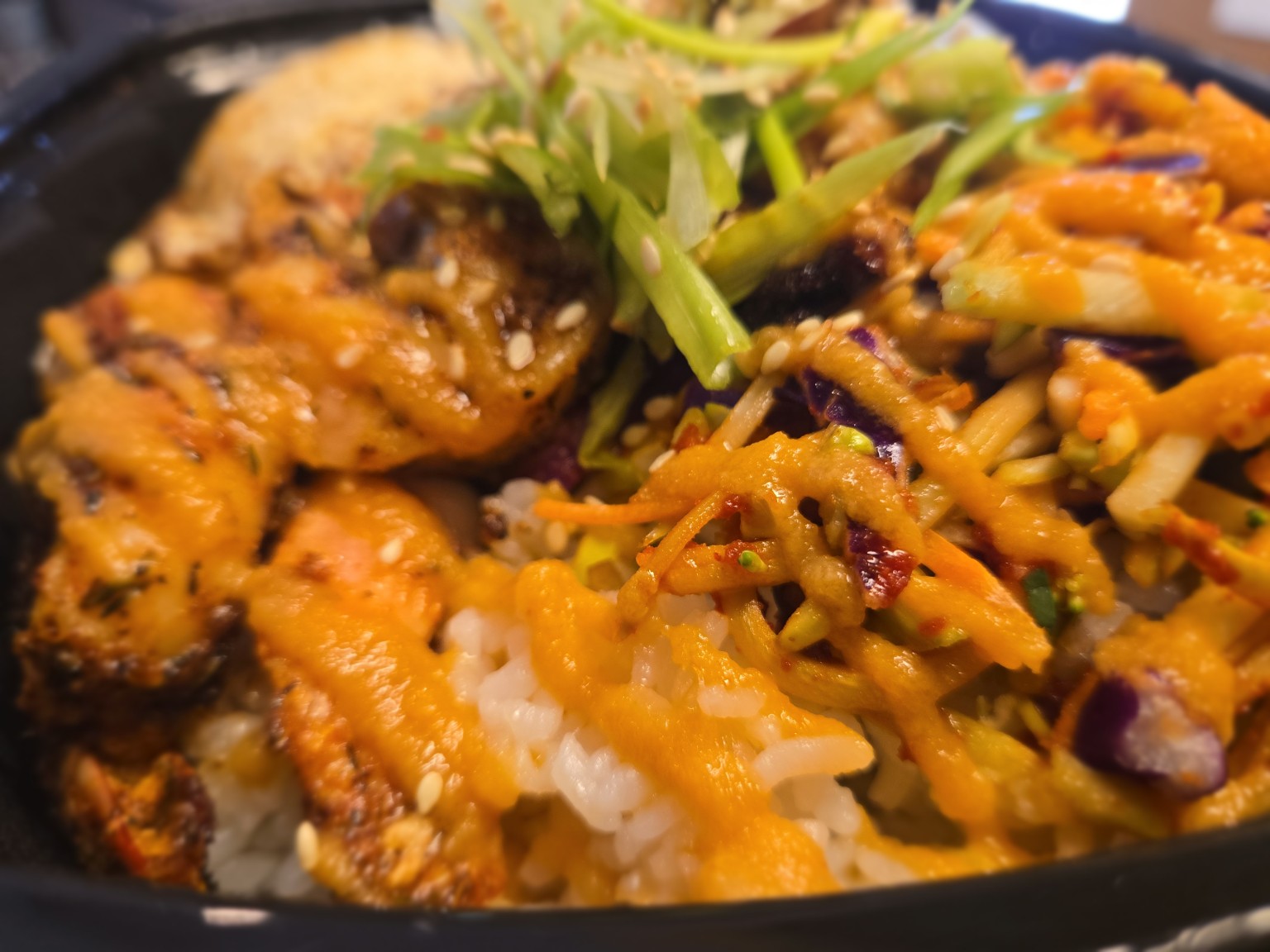 Colorful Blazin' Soy fusion rice bowl